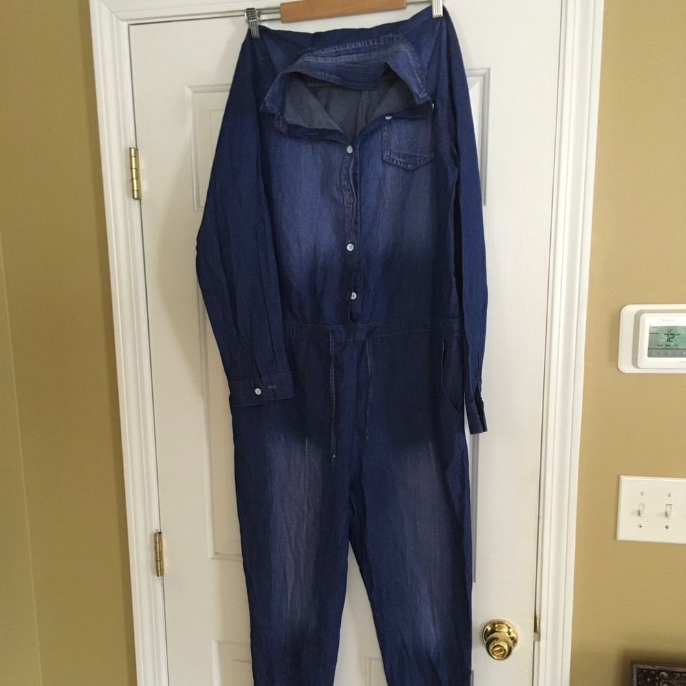 Light weight denim jumpsuit